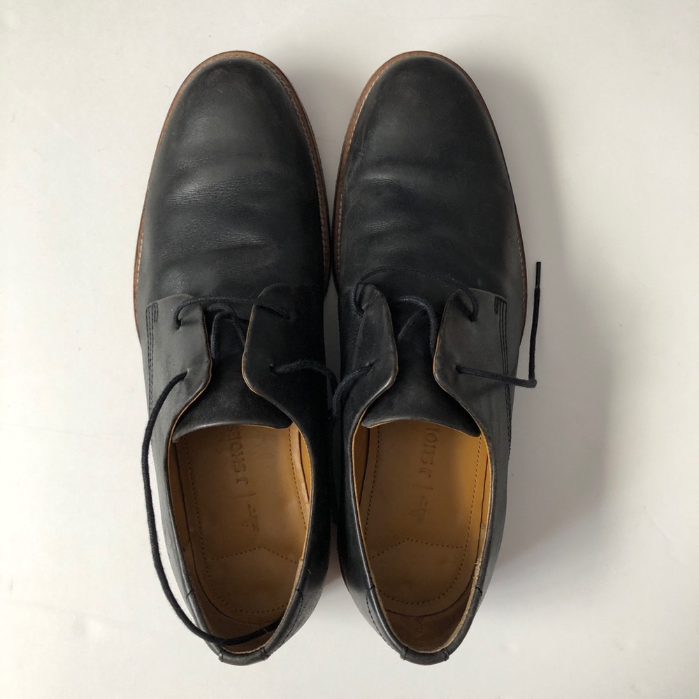 Black leather shoes